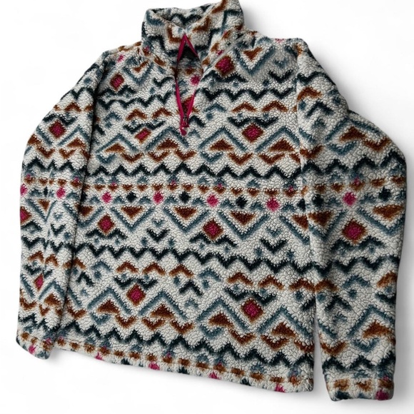 Eddie Bauer Plush Patterned 1/4 Zip Pullover - Picture 3 of 8